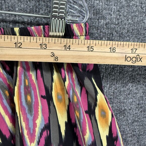 Mix Nouveau Skirt Size M Maxi Colorful Pull On Flowy Long Artsy Hippie Gypsy - Picture 6 of 7